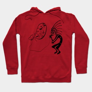 Kokopelli karaoke Black Hoodie